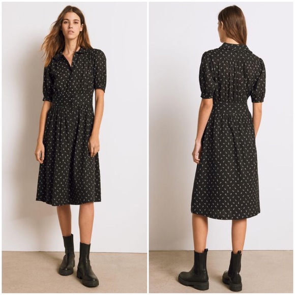 ba&sh Dresses & Skirts - BA&SH Eddy Floral Midi Dress - Carbone